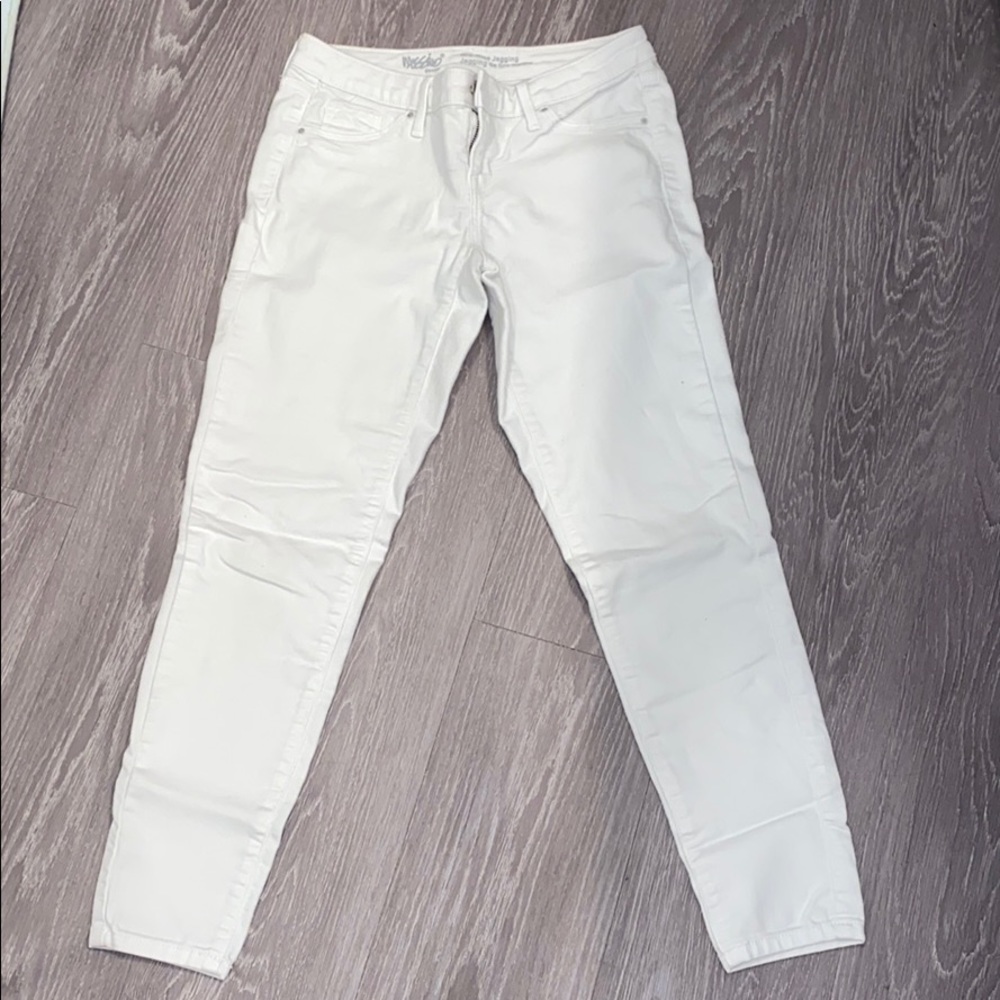 White low rise Jeggings crop